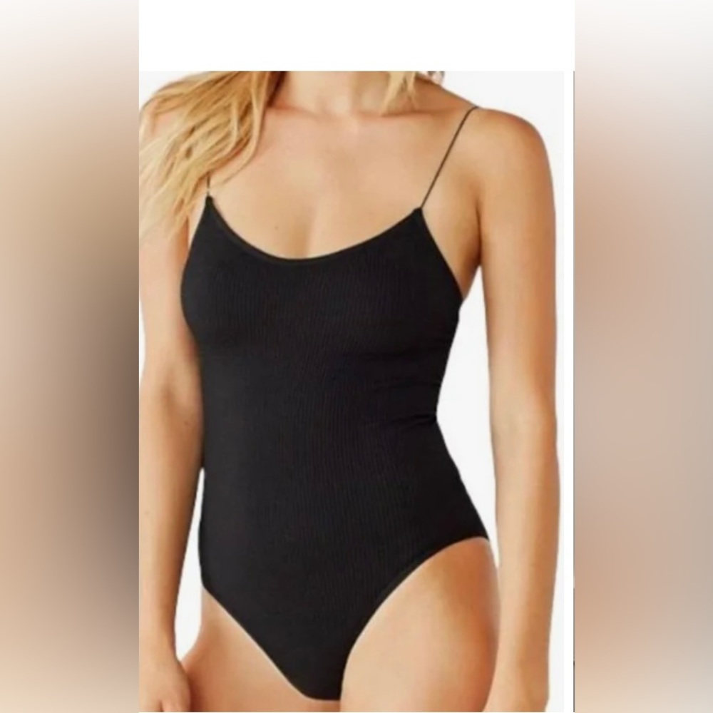 Urban Outfitters Out from Under Black Ribbed Bodysuit